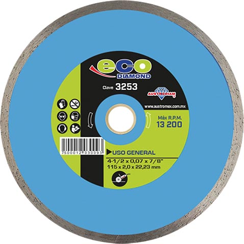 DISCO D/DIAMANTE 41/2X0.08X7/8 RIN CONTIN.C.3253 AUSTROMEX