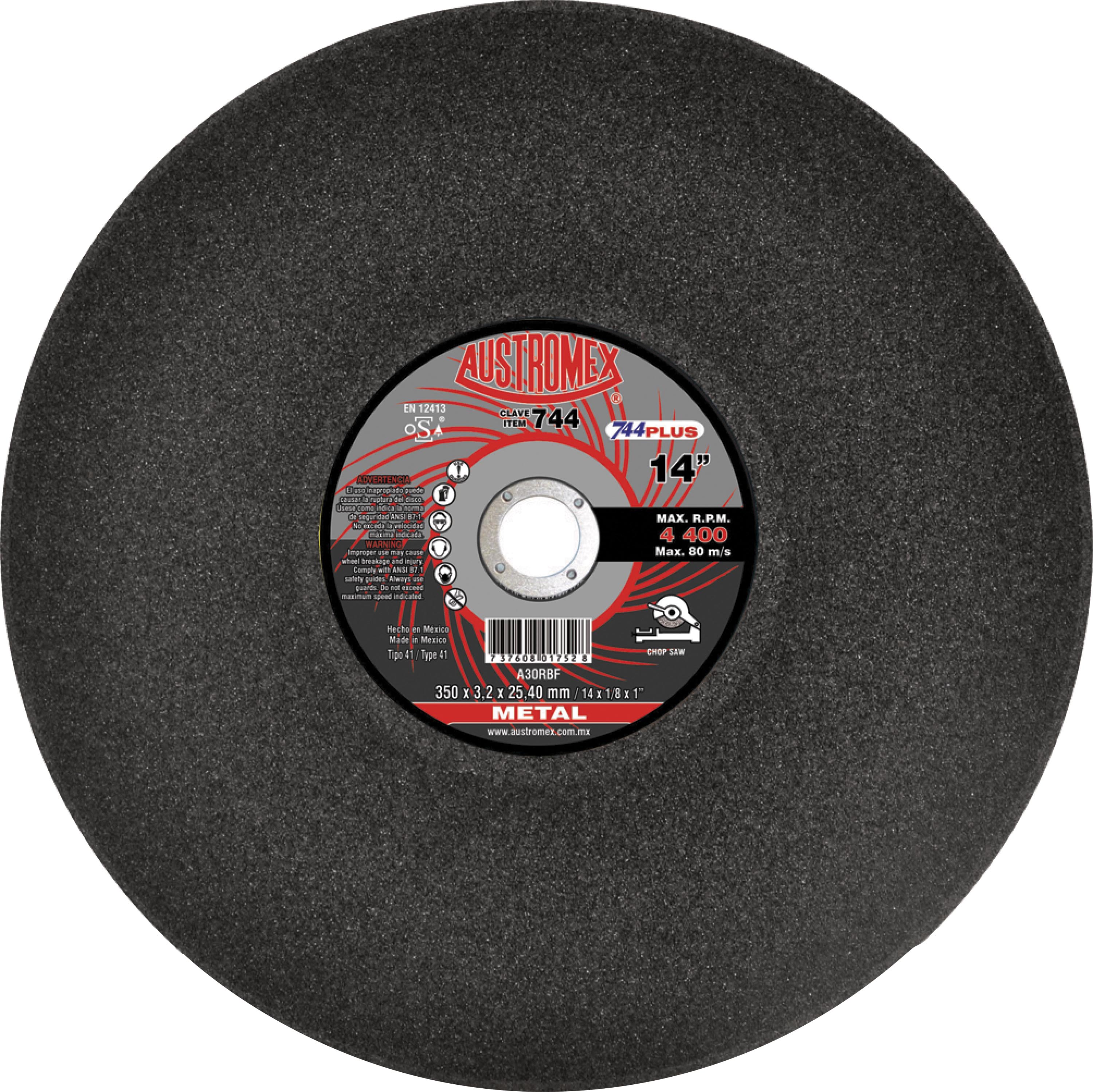 DISCO P/CORTE METAL 14X7/64X1 C.744 AUSTROMEX