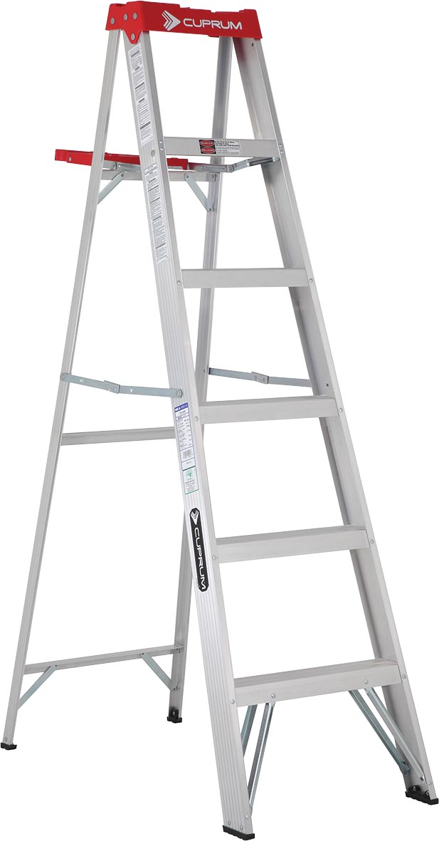 ESCALERA TIJERA C231206N / C238006S ALUMINIO B/ROJA DUOMAX