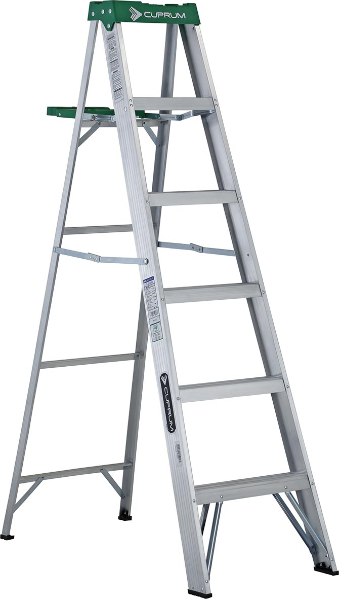 ESCALERA TIJERA C221306 ALUM.TII BASE VERDE C/IMAN CUPRUM