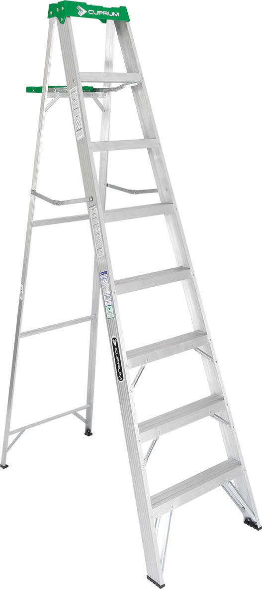 ESCALERA TIJERA C221308 ALUM.TII BASE VERDE C/IMAN CUPRUM