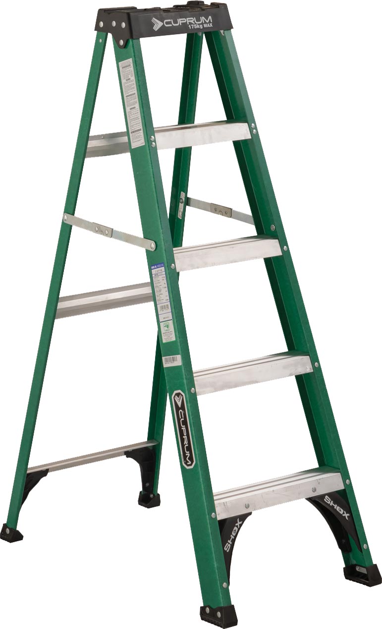 ESCALERA TIJERA C321705 FIBRA VIDRIO VERDE LIGERA TII C...