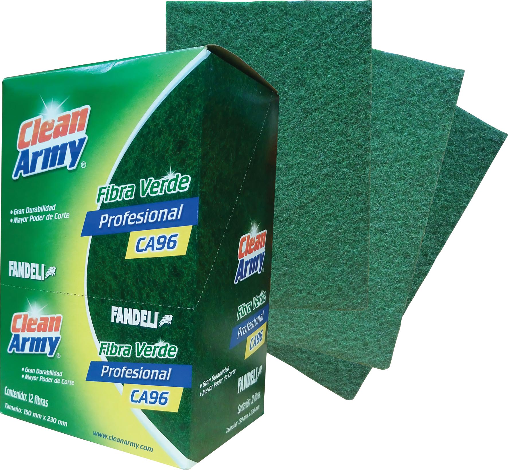 FIBRA LAVATRASTE VDE.CLEAN ARMY 9 X 6 . C/12 PZAS.72939