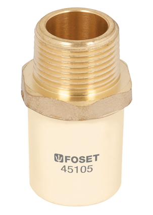 ADAPTADORES CPVC651 MACHO, C/INSER.METAL. 1/2 FOSET