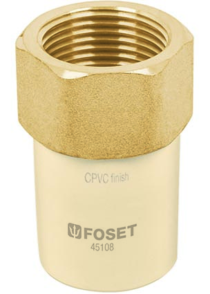 ADAPTADORES CPVC642 HEMBRA, C/INSERTO METAL.3/4 FOSET