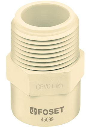 ADAPTADOR MACHO CPVC612 DE CPVC, 19MM FOSET
