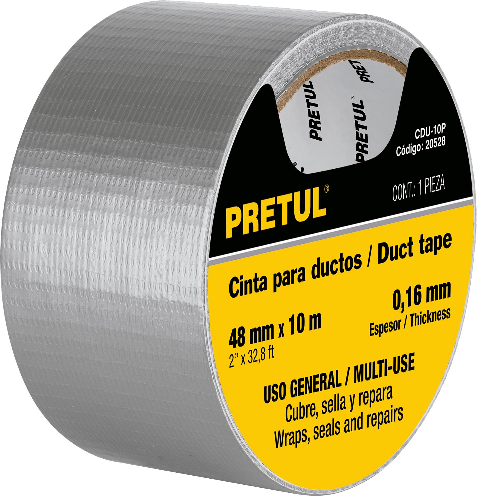 CINTA PARA DUCTO CDU10P 10M PRETUL TC1064