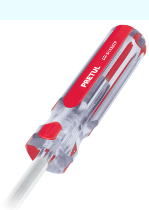 DESARMADOR DR3/16x3TP PLANO MANGO PVC PRETUL