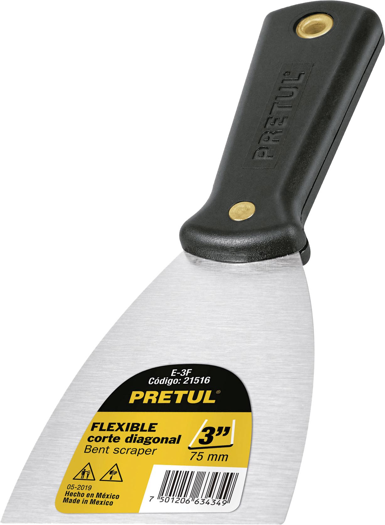 ESPATULA E3F FLEX. MGO. PLASTICO 3 PRETUL