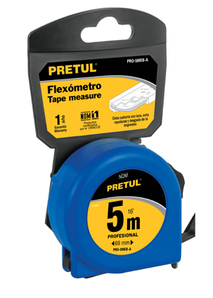 FLEXOMETRO PRO5MEBA BLIS.5 MTS. AZUL PRETUL