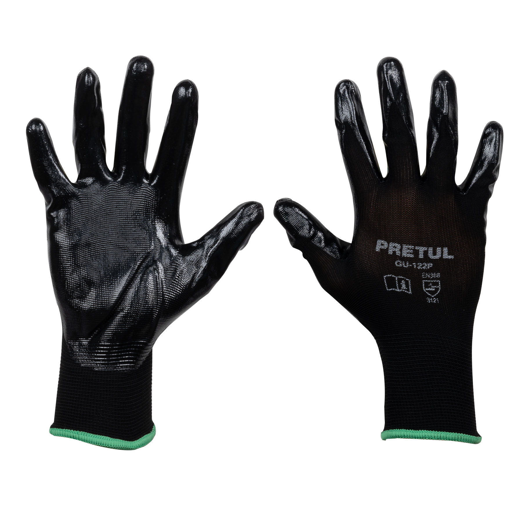 GUANTE GU122P NYLON ELAST.C/NITRILO M. PRETUL