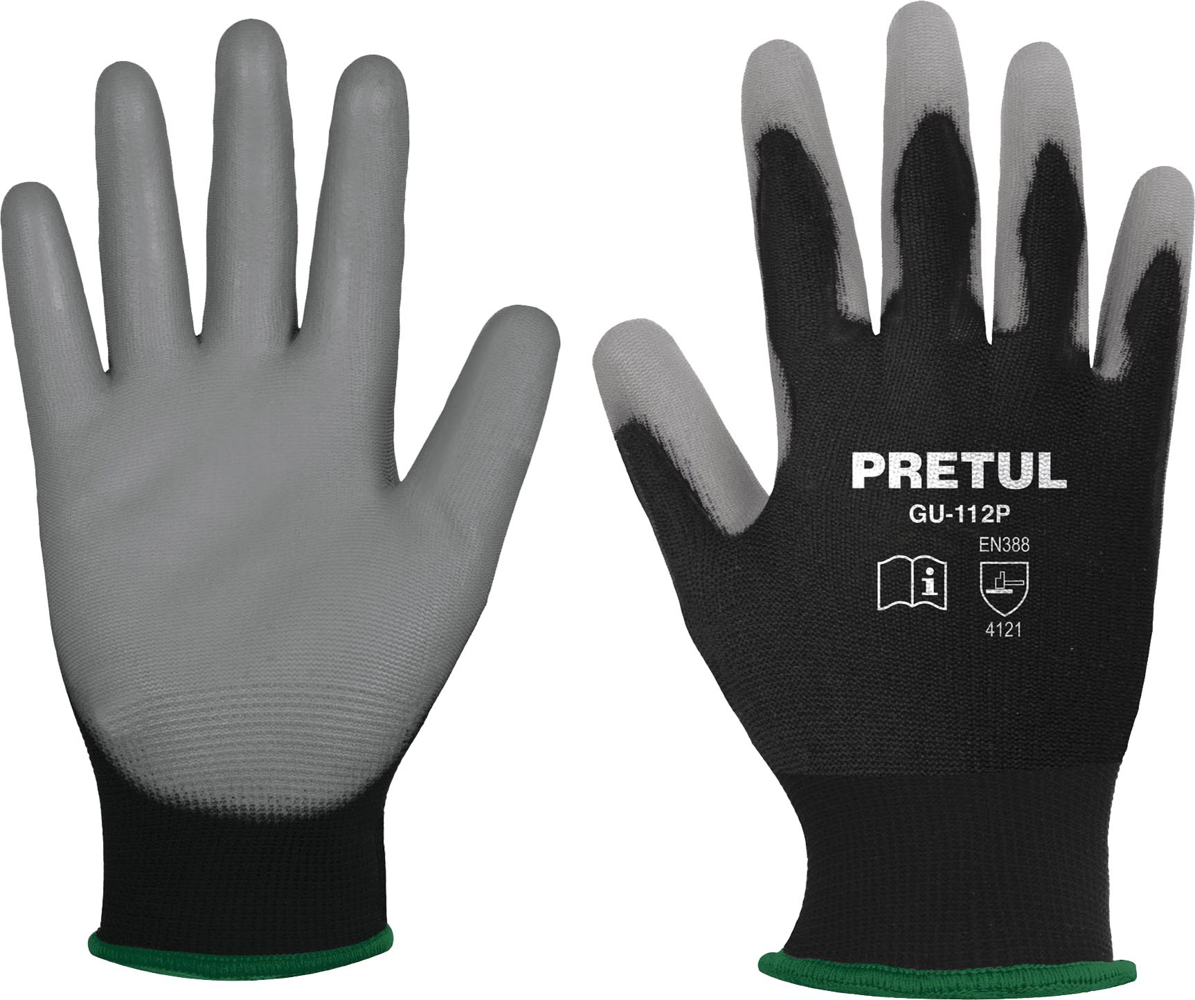 GUANTE GU113P NYLON ELAST. C/POLIURETANO GDE. PRETUL