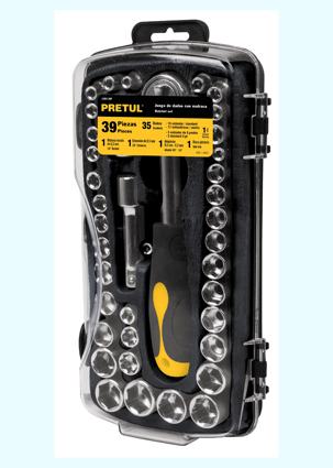 JUEGO JUDA38P D/DADOS AUTOCLE C/M 39PZ C/1/4 PRETUL