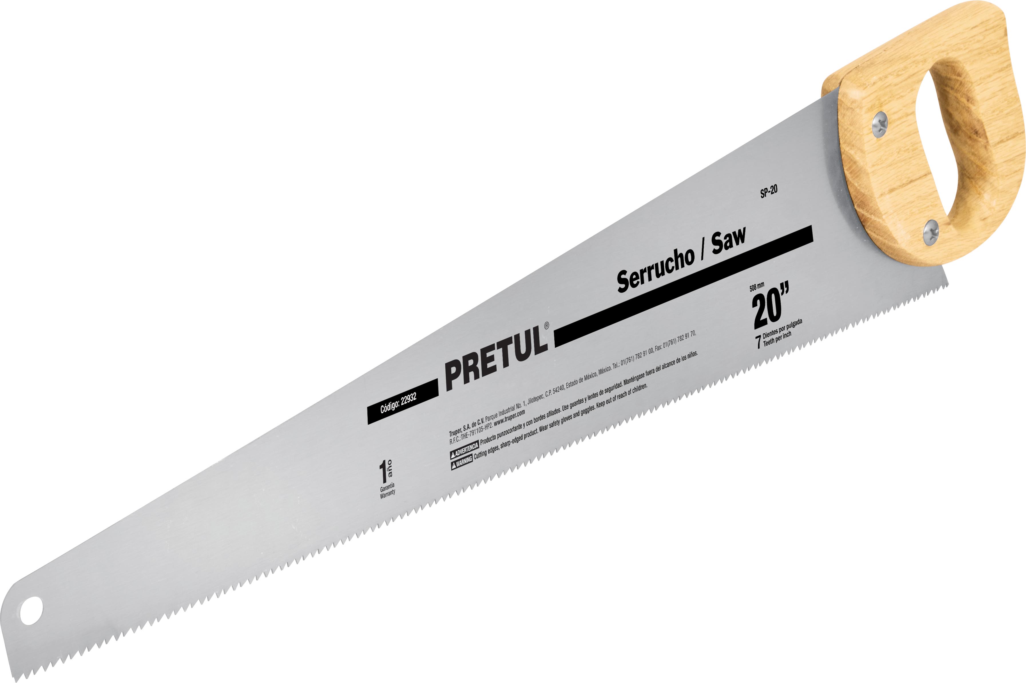 SERRUCHO SP20 DE 20 MANGO MAD. PRETUL