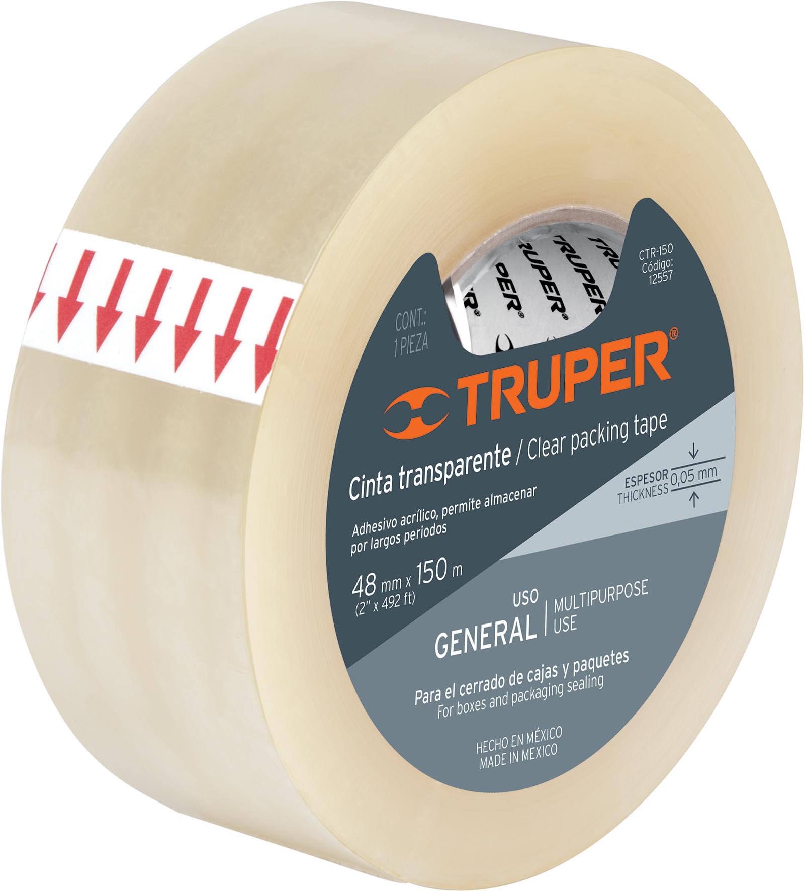 CINTA CTR150 TRANSP. 48x150 MTS.TRUPER