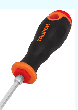 DESARMADOR DR1/4 x4B PLANO M/CONFORT GRIP TRUPER