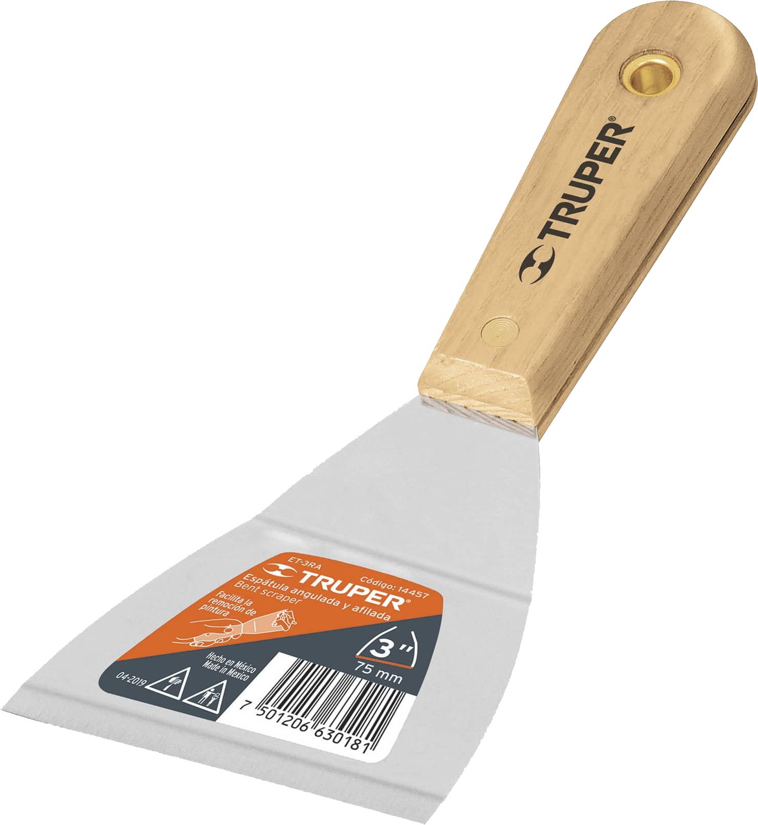 ESPATULA ET3RA PROF.MGO.MADERA 3 ANGULADA AFILDA TRUPER