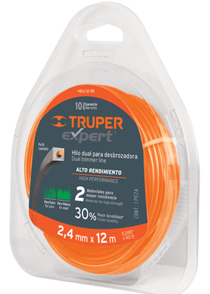 HILOS DUAL HDU1295 P/DEBROZADORA 2.4 MM 12 MTS TRUPER