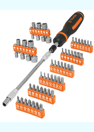 DESARMADOR JDM58 T/MATRACA C/42 PUNTAS TRUPER