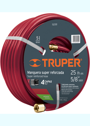 MANGUERA MAN25x1/2X SUPER REFORZADA 1/2 25M TRUP