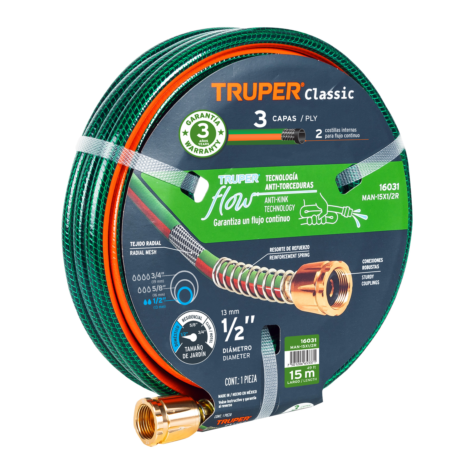 MANGUERA MAN15x1/2R REF.CONEX/LATON TRUPER