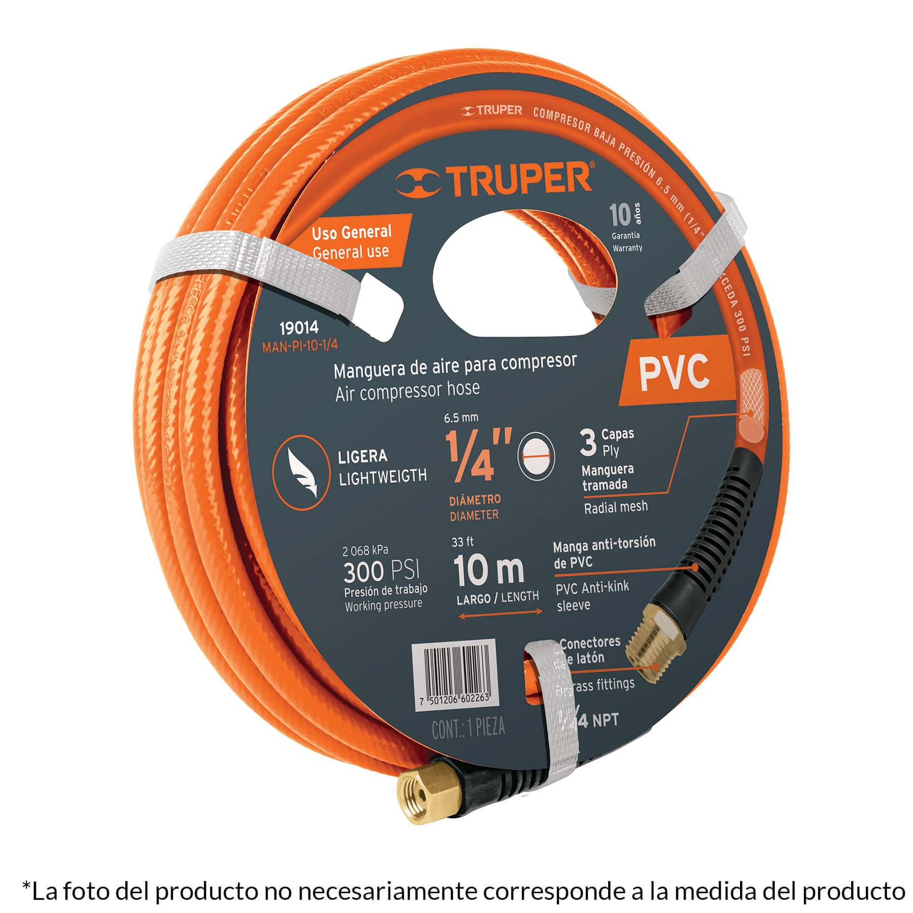MANGUERA MANPI153/8 P/COMP.BAJA 15M 10894 TRUPER