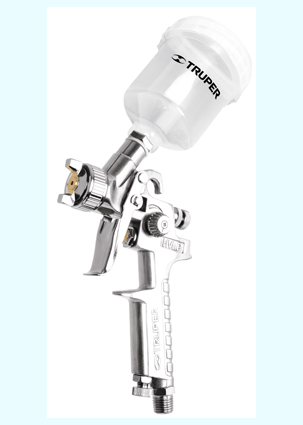 PISTOLA PIPI410 RETOQ.GRAV. VASO PLAST.50 PSI TRUPER