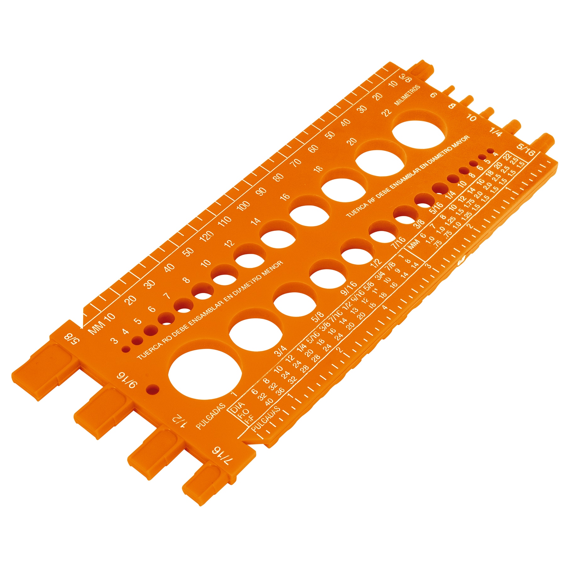 VERIFICADOR REGLA22 D/MEDIDAS D/TUERCAS Y TORNILLOS TRUPER