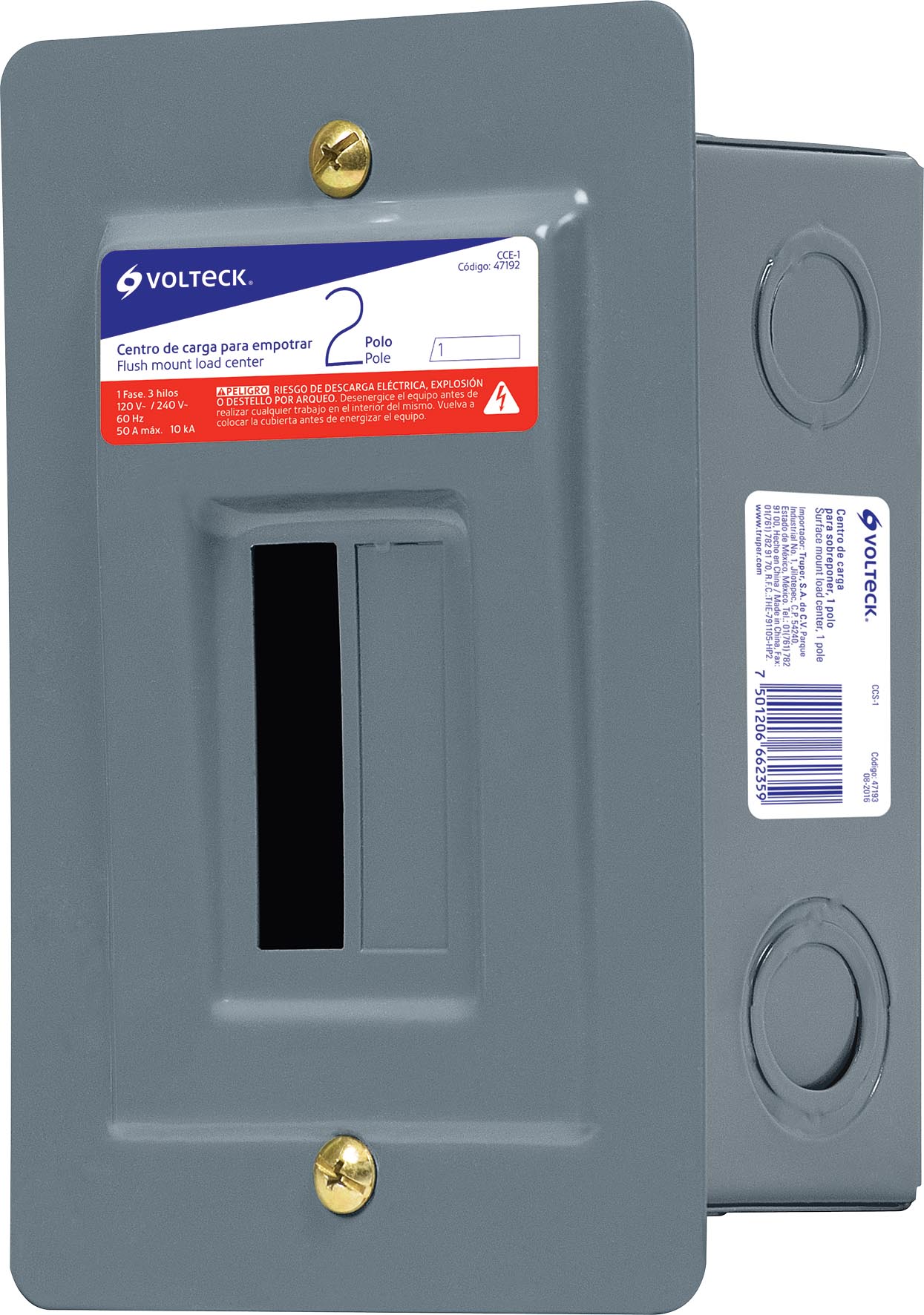 CENTRO CCE2 DE CARGA EMPOTRAR 2 UNIDADES VOLTECK