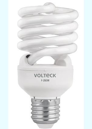 FOCO FLUORESCENTE F25EM MINI ESPIRAL 25W. T.2 VOLTECH