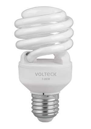 FOCO FLUORESCENTE F20EM MINI ESPIRAL 20W. T.2 VOLTECK