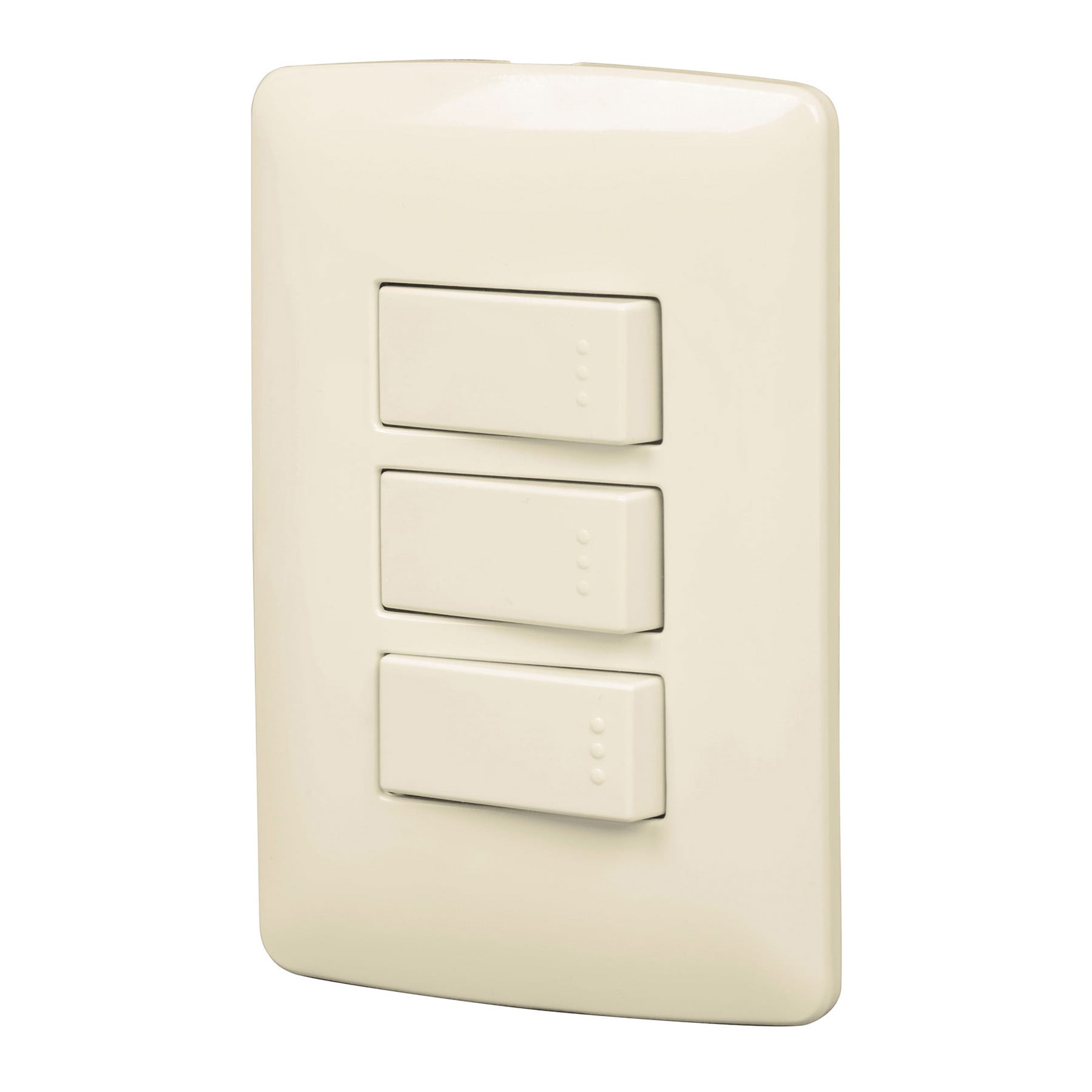 PLACA PAAPTRI ARMADA 3 INTERRUPTORES SENCILLOS