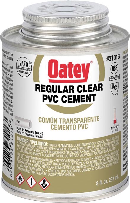 CEMENTO P/PVC REG. CLARO BOTE 8 OZ OATEY 32354MX