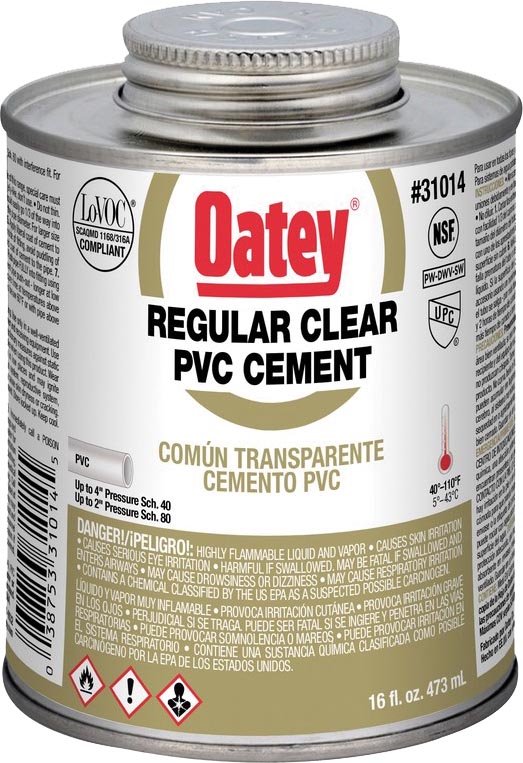 CEMENTO P/PVC REG. CLARO BOPTE 16 OZ 32355 OATEY 32355MX