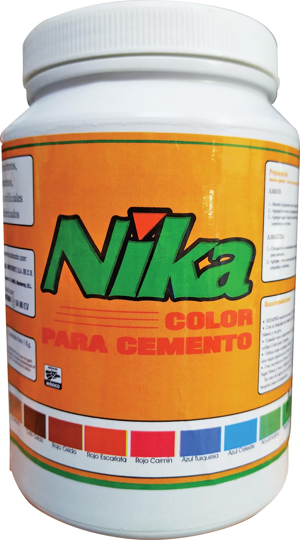 COLOR P/CEMENTO AMAR. OXIDO B/1KG NIKA