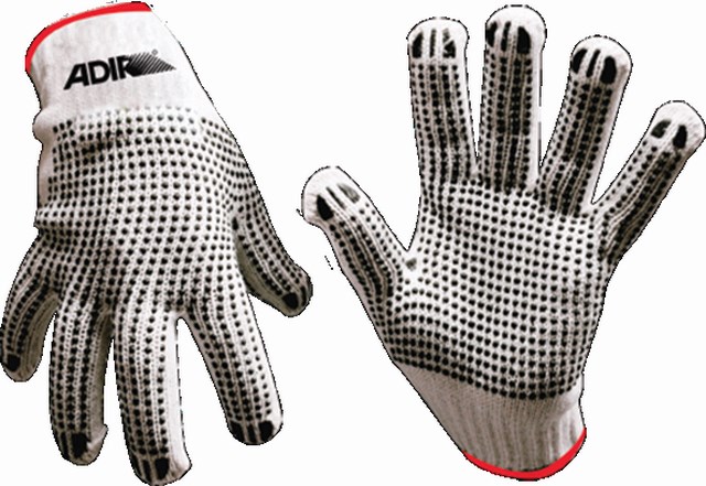 GUANTES ALGODON ANTIDERRAPANTE C/PUNTO PVC 1458 ADIR