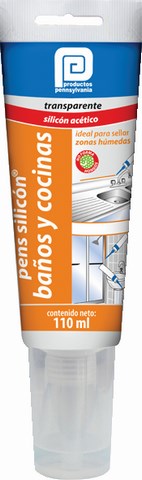 SILICON BANO/COCINA TUBO 125ML TRANSPARENTE 00297 PENNS...