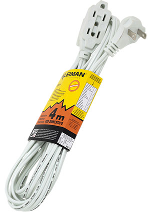 EXTENSION ELECTRICA BLANCA 2 MTS. EXT001 KLEY