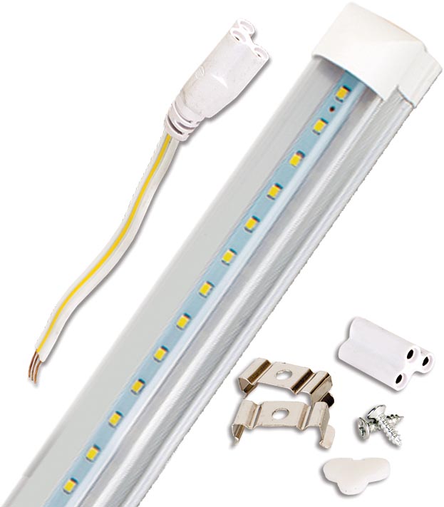 LAMPARA TUBO LED T8 18W 120CM B/ALUM C/TRANSP C/ACCS LA...