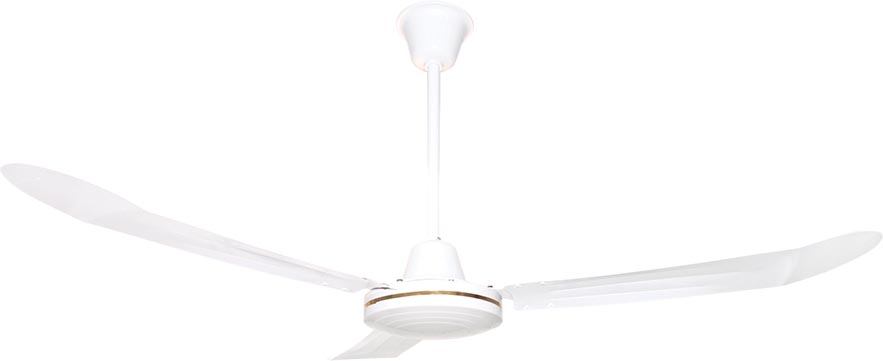 VENTILADOR D/TECHO INDUS. 3 ASPAS 56 METAL.BCO VT004 KLEY