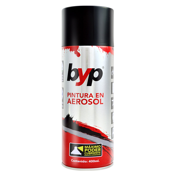 P.ESM.AEROSOL NEGRO SATINADO ALQUIDALICO 400ML ANS BYP
