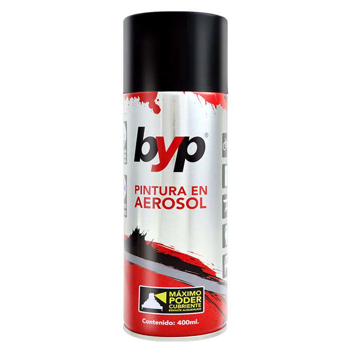 P.ESM.AEROSOL NEGRO METALICO ALQUIDALICO 400ML AMN BYP