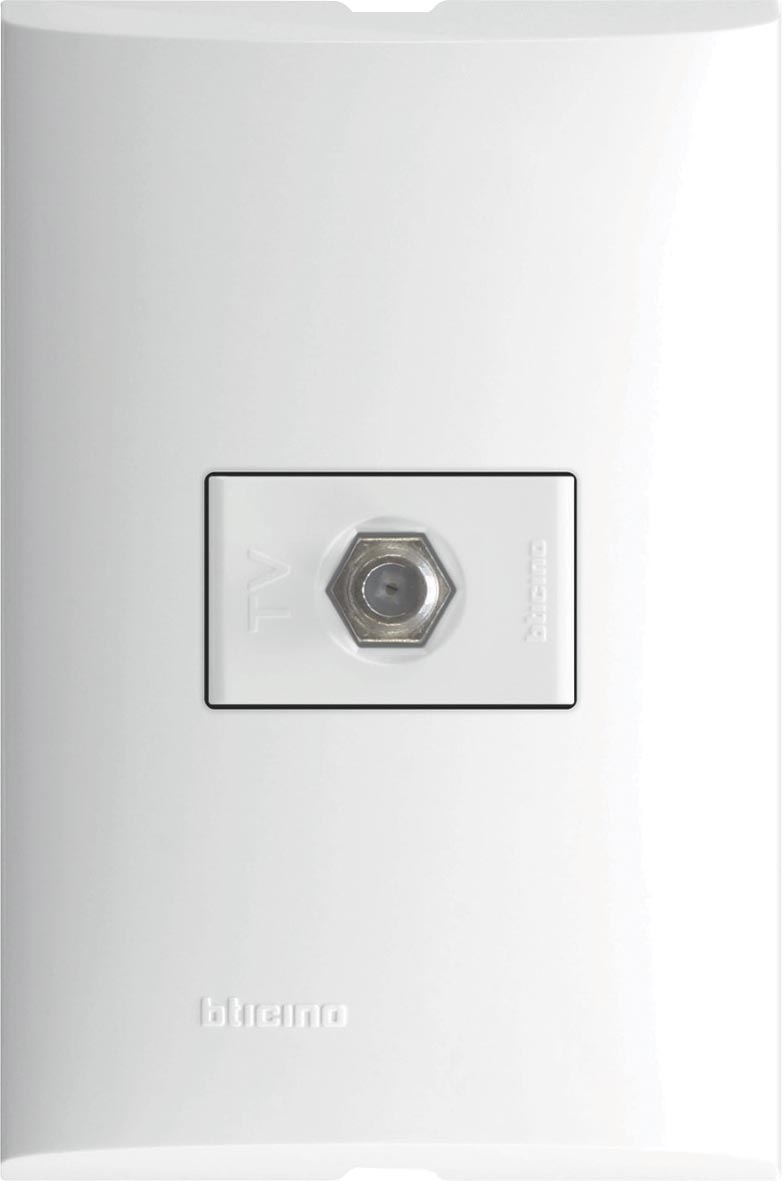 PLACA CON TOMA DE T.V. COAXIAL FZA691 FORZA BTICINO