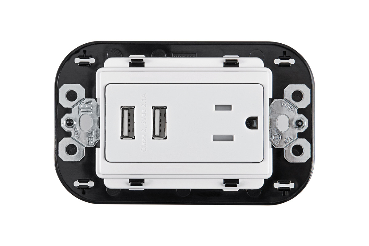 CONTACTO 2P+T C/2 CARG USB 2.1 A QZ4028USB
