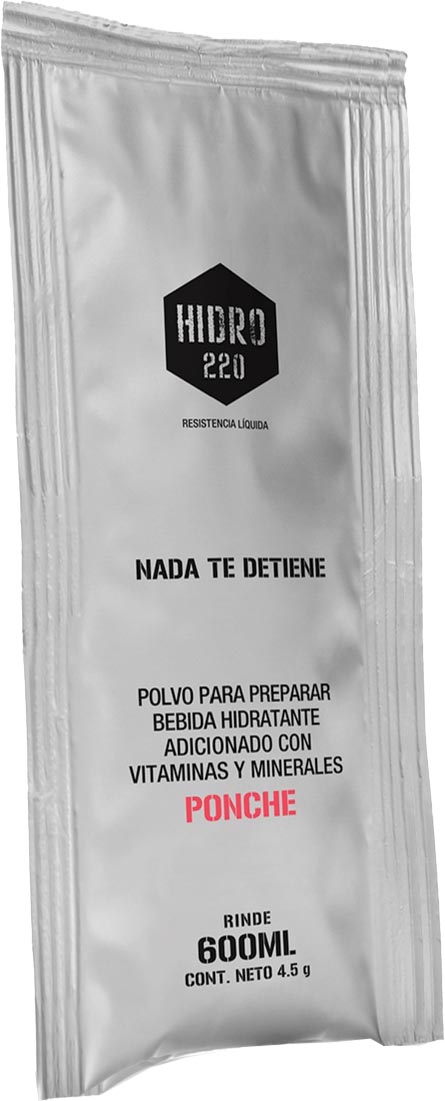 BEBIDA HIDRO 220 SOBRE RINDE 600 ML SABOR PONCHE
