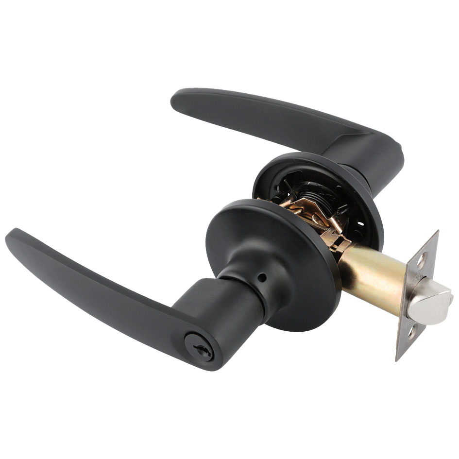 CERRADURA 6676 MANIJA GRANITO C/LLAVE NEGRO BP DEXTER