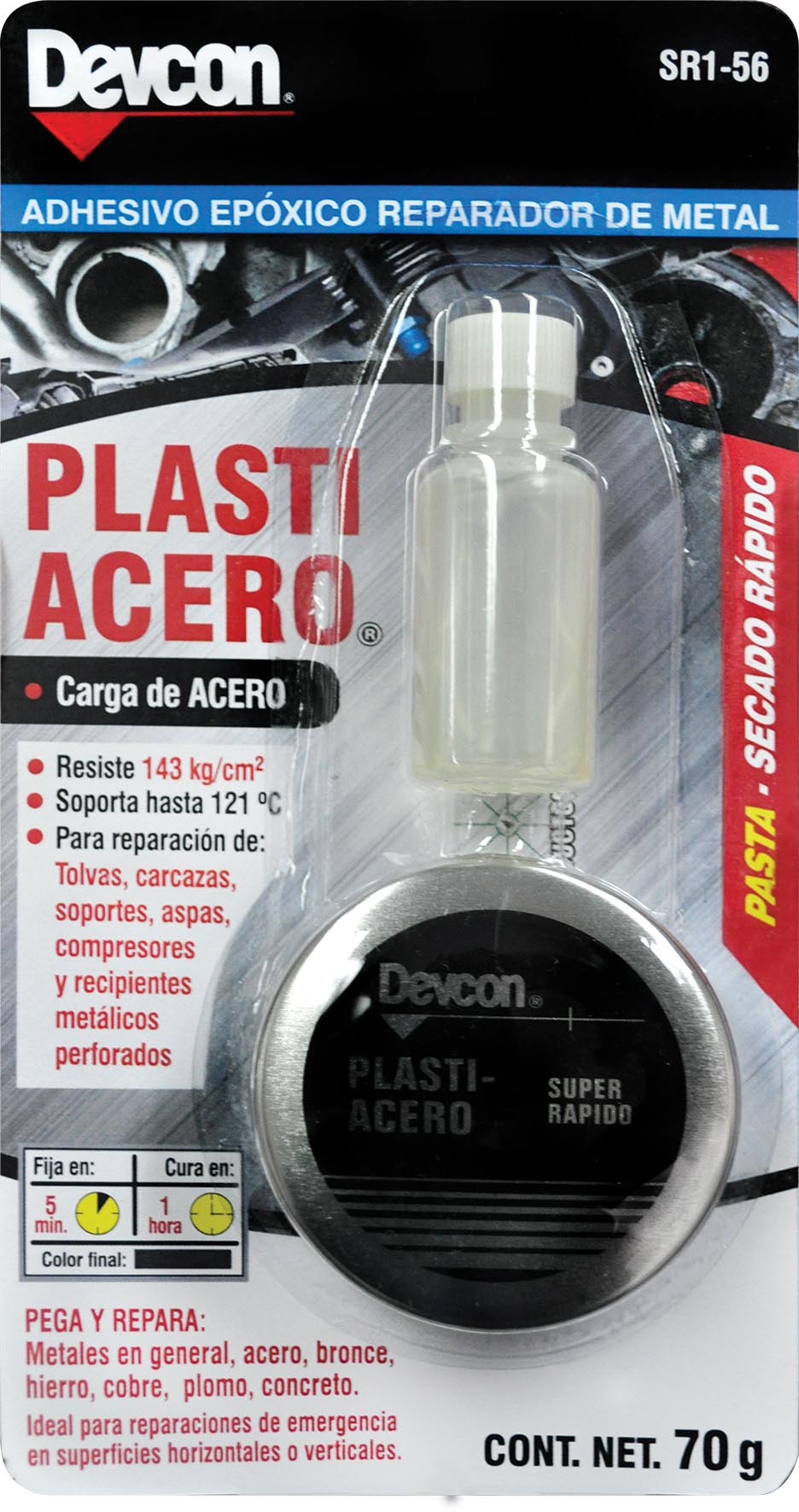 PLASTIACERO SUP/RAP. PASTA SR156 BLISTER DEVCON