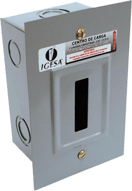 CENTRO DE CARGA 1 UNIDAD EMPOTRAR IGESA