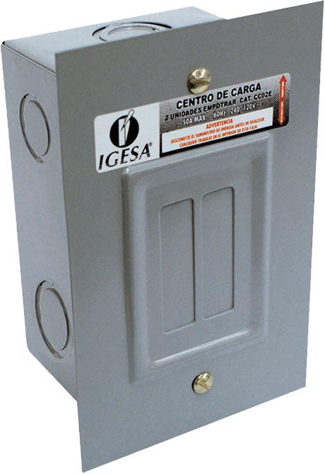 CENTRO DE CARGA 2 UNIDADES EMPOTRAR IGESA