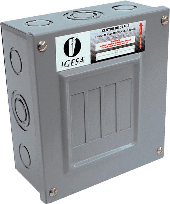 CENTRO DE CARGA 4 UNIDADES SOBREPONER IGESA